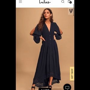 Navy blue dress from lulus (small). Never worn.